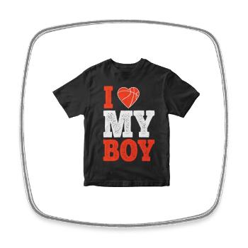 I love my boy - Magnet carré - blanc - Devant