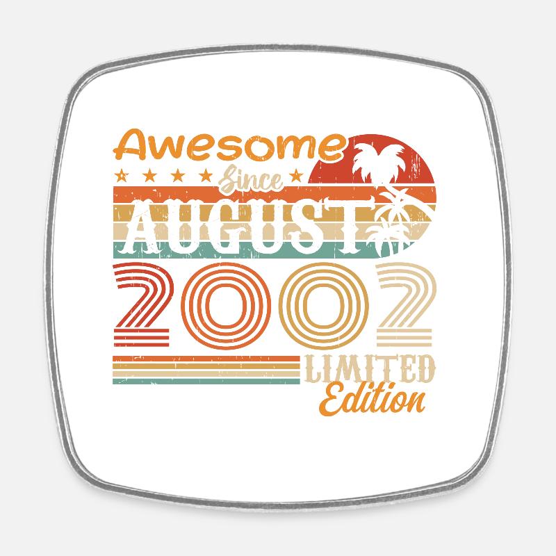 2002 août Idée cadeau août 2002 - Magnet carré - blanc