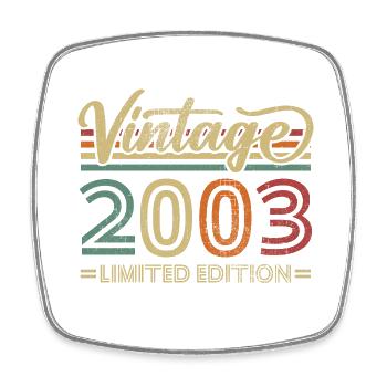 Vintage 2003 Anniversaire Rétro - Magnet carré - blanc - Devant