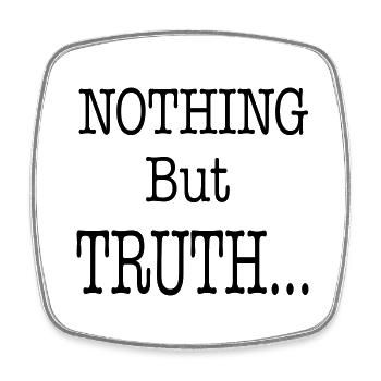NothingButTruthVect - Square fridge magnet - white - Front