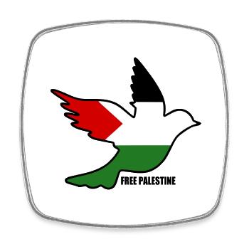 Free palestine - Magnet carré - blanc - Devant