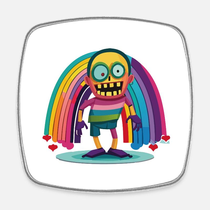 Pride Zombie 10 - Viereckiger Kühlschrankmagnet - Weiß