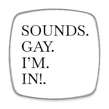 Idées de cadeau d’anniversaire de 50e femme cool pour les droits des homosexuels - Magnet carré - blanc - Devant
