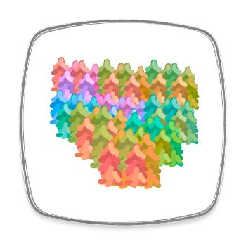 Colorful Colorful Forest Autumn Fantasy Fir Trees Nature - Square fridge magnet - white - Front