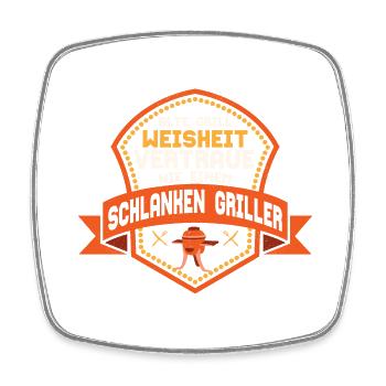 Alte Grill Weisheit BBQ Griller Grillen - Viereckiger Kühlschrankmagnet - Weiß - Vorne