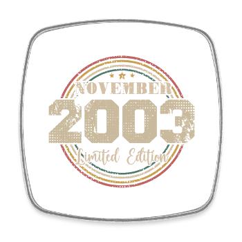 Cadeau D'anniversaire, Vintage Né En Novembre 2003 - Magnet carré - blanc - Devant
