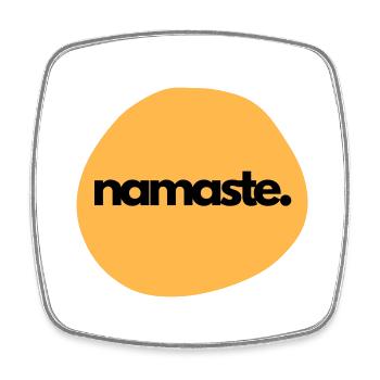 Namaste - Viereckiger Kühlschrankmagnet - Weiß - Vorne