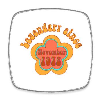Legendary since November 1978 Birthday Retro - Square fridge magnet - white - Front