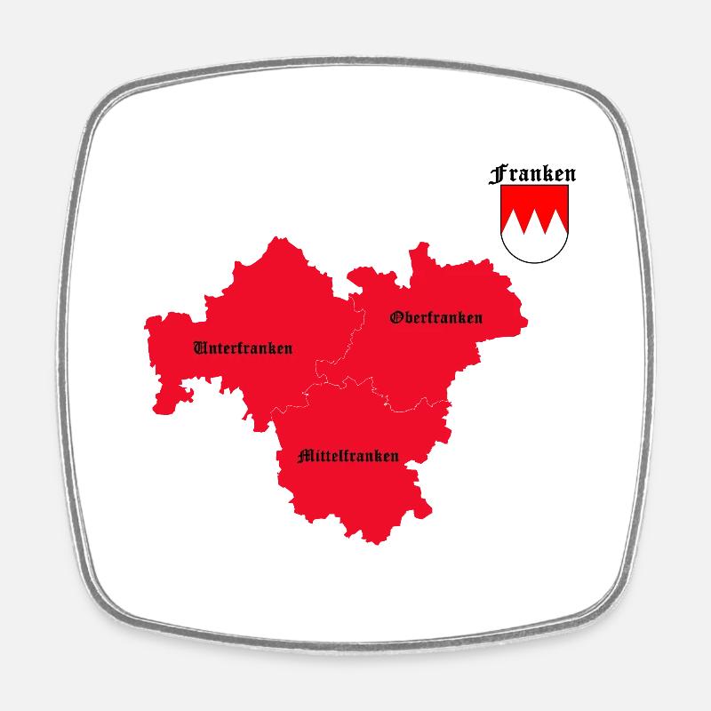 Franken - Viereckiger Kühlschrankmagnet - Weiß