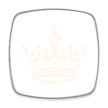 Krone der Eleganz - Viereckiger Kühlschrankmagnet - Weiß - Vorne