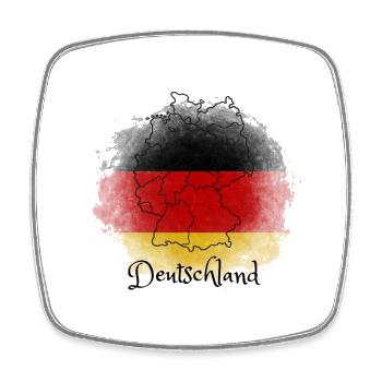 I love Germany - Map of Germany - Square fridge magnet - white - Front