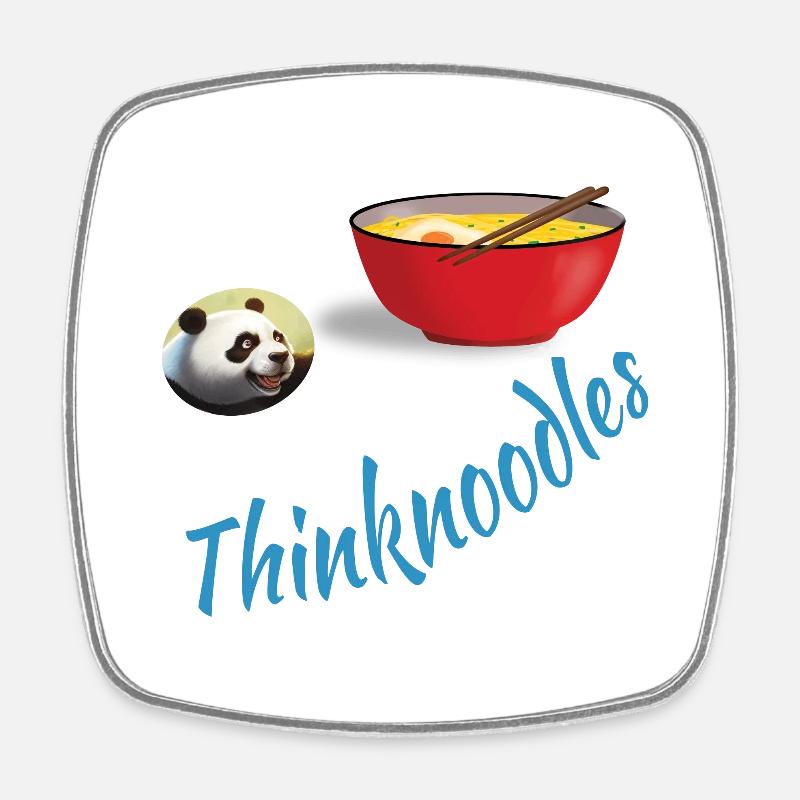 Thinknoodles, funny design - Square fridge magnet - white