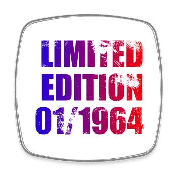 60th Birthday Limited Edition 01/1964 - Square fridge magnet - white - Front