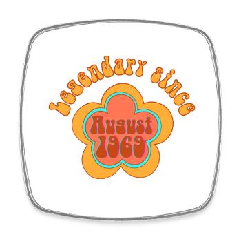 Legendär seit August 1969 Geburtstag Retro - Viereckiger Kühlschrankmagnet - Weiß - Vorne