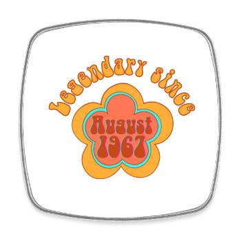 Legendär seit August 1967 Geburtstag Retro - Viereckiger Kühlschrankmagnet - Weiß - Vorne