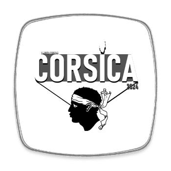 CORSICA Limitierte Auflage 2024 [15.12.2024] ⚠️⌛ - Viereckiger Kühlschrankmagnet - Weiß - Vorne