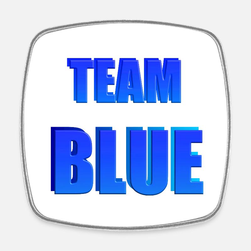 Team Blue - Square fridge magnet - white