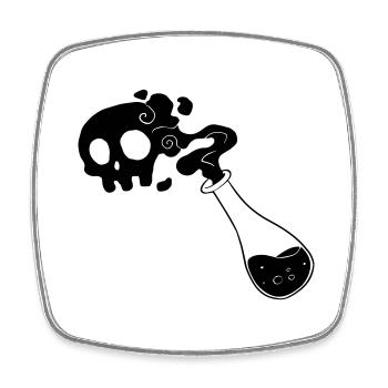 Deadly Potion - Square fridge magnet - white - Front