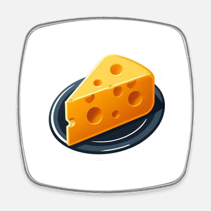 Alles Käse - Viereckiger Kühlschrankmagnet - Weiß