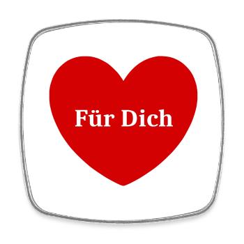 Valentinstag Geschenke Geschenk Valentinstag - Viereckiger Kühlschrankmagnet - Weiß - Vorne
