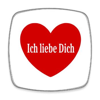 Valentinstag Geschenk Valentinstag - Viereckiger Kühlschrankmagnet - Weiß - Vorne