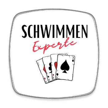 Swimming Expert - Square fridge magnet - white - Front