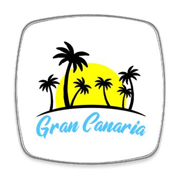 gran canaria - Viereckiger Kühlschrankmagnet - Weiß - Vorne