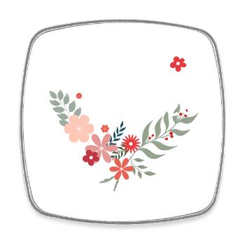 Floral Bride - Die Brautblumen - Viereckiger Kühlschrankmagnet - Weiß - Vorne