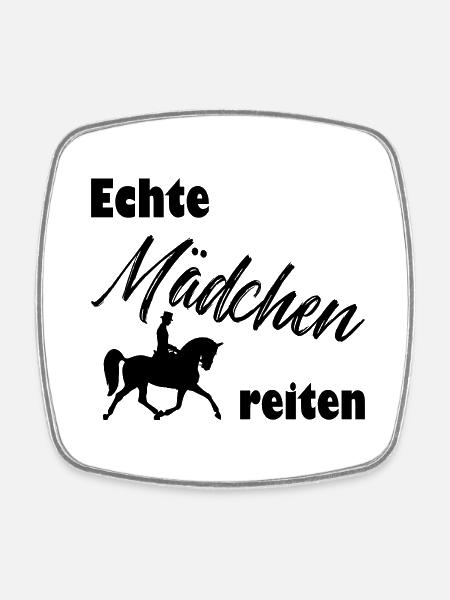 Real Girls Riding - Square fridge magnet - white