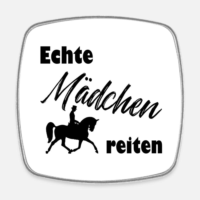 Real Girls Riding - Square fridge magnet - white