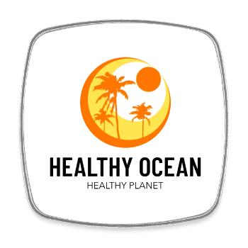 Marine Conservation - Square fridge magnet - white - Front