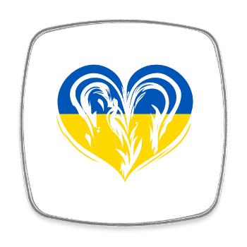Ukraine Heart - Square fridge magnet - white - Front