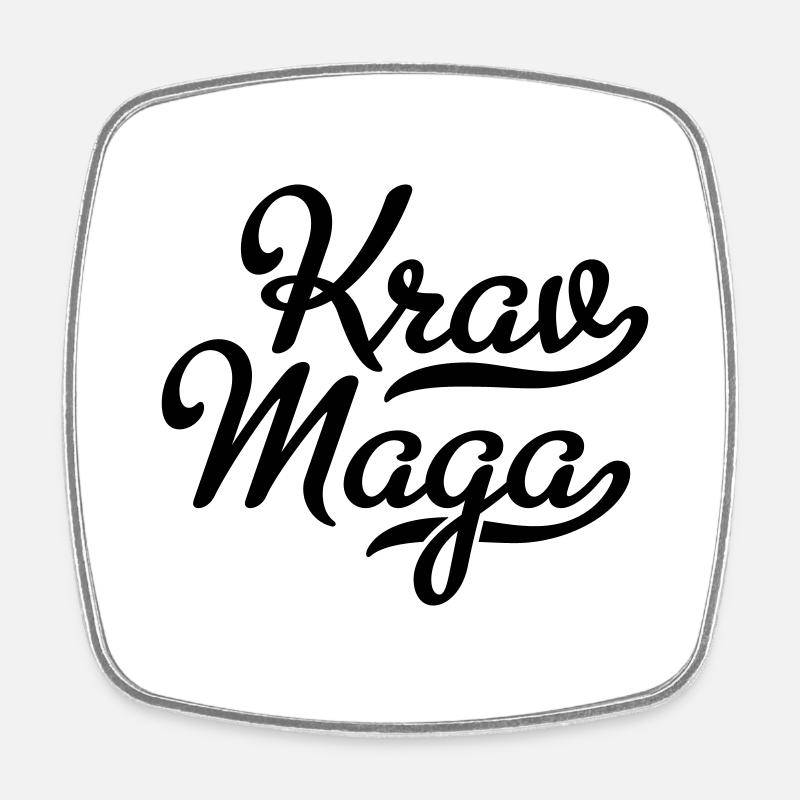 Krav Maga - Magnet carré - blanc