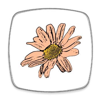 Blume pastell Blume Blumen pastell Blumen - Viereckiger Kühlschrankmagnet - Weiß - Vorne