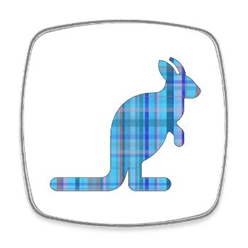 Känguru - Viereckiger Kühlschrankmagnet - Weiß - Vorne