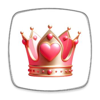 The King of love - Square fridge magnet - white - Front