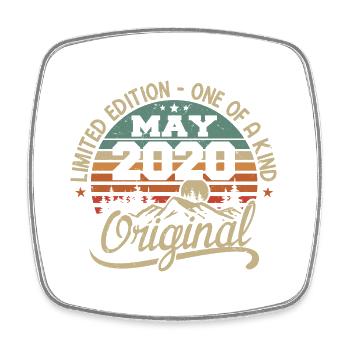 Mai 2020 anniversaire Mai 2020 cadeau 2020 Mai - Magnet carré - blanc - Devant