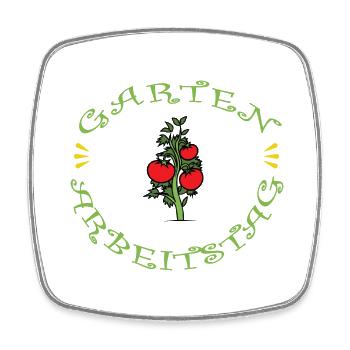Gartenarbeitstag ist mein Lieblingstag - Viereckiger Kühlschrankmagnet - Weiß - Vorne