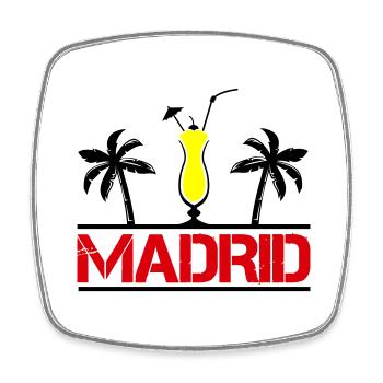 Madrid - Magnet carré - blanc - Devant