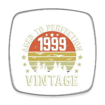 1999 Jahrgang Jahrgang Jahrgang 1999 Geburtstagsgeschenk 1999 - Viereckiger Kühlschrankmagnet - Weiß - Vorne