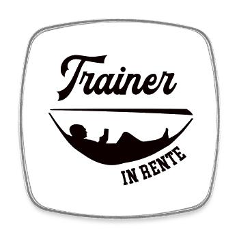 Trainer Rentner Rente Ruhestand Training Abschied - Viereckiger Kühlschrankmagnet - Weiß - Vorne