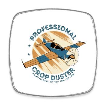 Nukleare Fürze, Crop Duster Lustige Furzwitze mit / - Viereckiger Kühlschrankmagnet - Weiß - Vorne