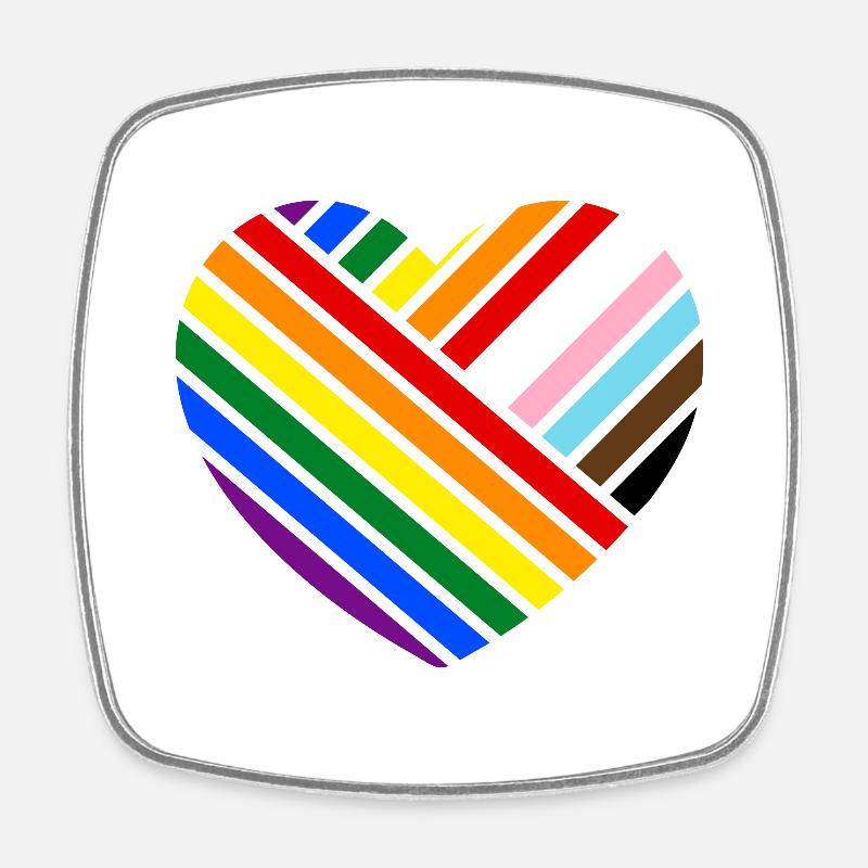 LOVE - classic theme - Square fridge magnet - white
