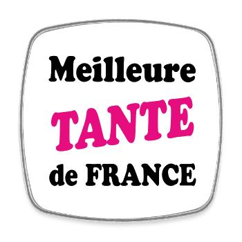 Best AUNT in France - Square fridge magnet - white - Front