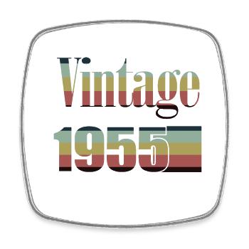 1955 Geburtstag 1955 Jahrgang 1955 Geburtstag - Viereckiger Kühlschrankmagnet - Weiß - Vorne