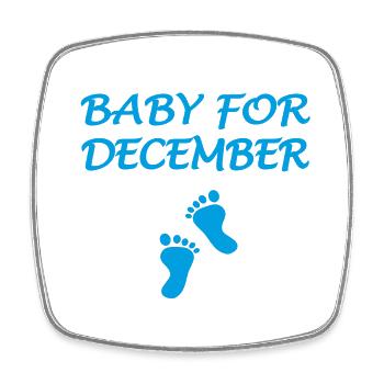 Baby for DECEMBER - Magnet carré - blanc - Devant