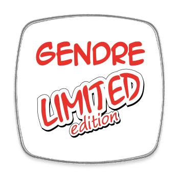 GENDRE LIMITED EDITION - Magnet carré - blanc - Devant