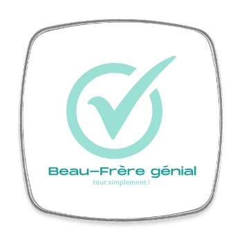 Beau frère génial - Magnet carré - blanc - Devant