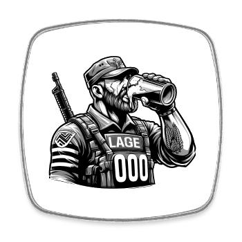 Armed Forces Disarmament T-Shirt - Square fridge magnet - white - Front