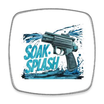 SOAK SPLASH - Square fridge magnet - white - Front